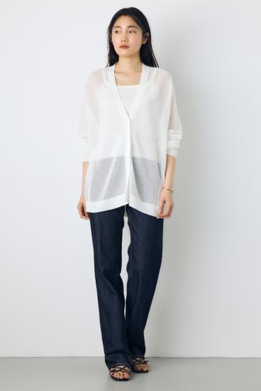 【WEB限定】AZUL DENIM センタープレスストレートデニム ロング丈 詳細画像