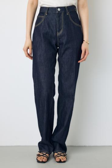 【WEB限定】AZUL DENIM センタープレスストレートデニム ロング丈 詳細画像