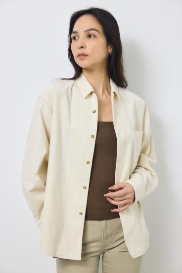 コーデュロイリラックスポケットシャツ 詳細画像