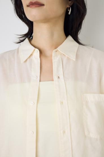 ベーシックコットンシアーシャツ 詳細画像