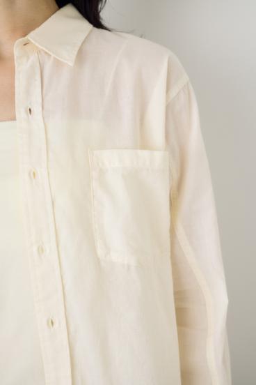 ベーシックコットンシアーシャツ 詳細画像