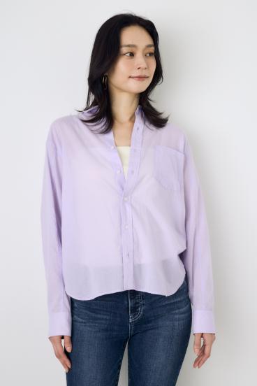 ベーシックコットンシアーシャツ