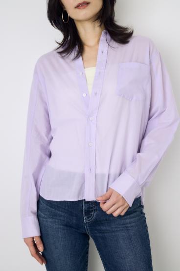 ベーシックコットンシアーシャツ 詳細画像