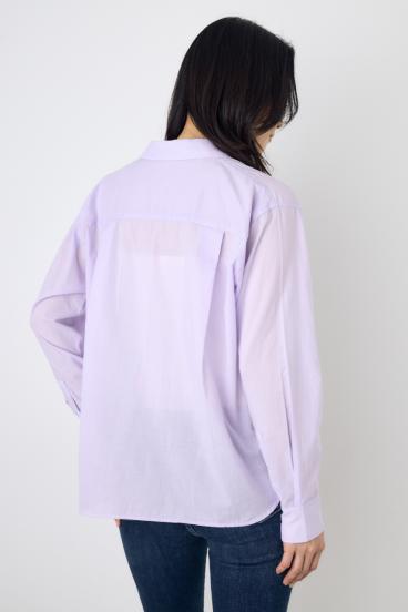 ベーシックコットンシアーシャツ 詳細画像