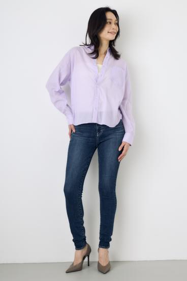 ベーシックコットンシアーシャツ 詳細画像