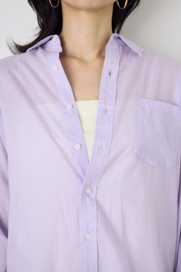 ベーシックコットンシアーシャツ 詳細画像