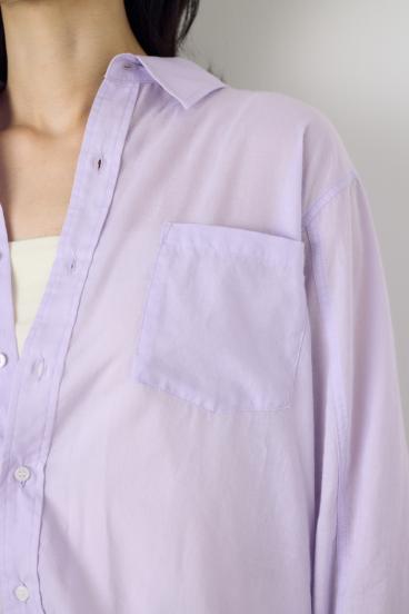 ベーシックコットンシアーシャツ 詳細画像