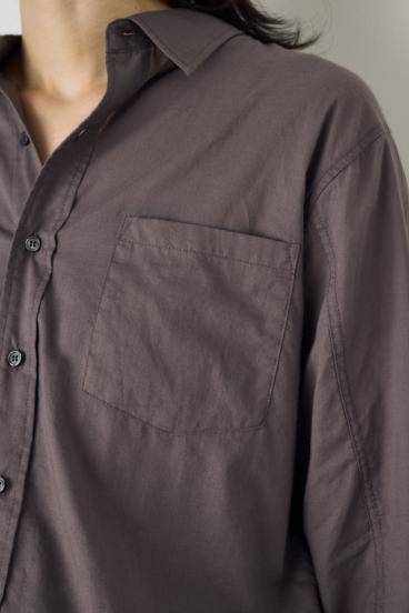 ベーシックコットンシアーシャツ 詳細画像