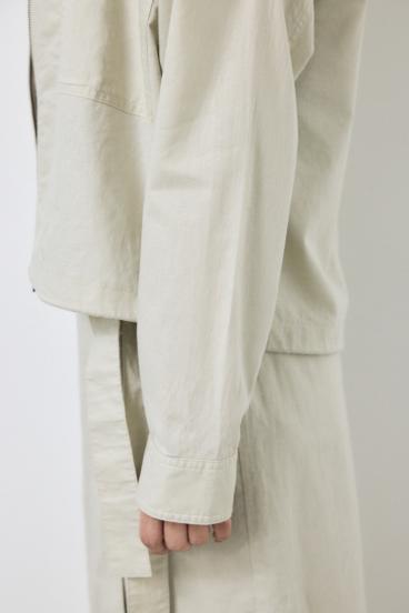 ソフトリネンステンカラーショートブルゾン 詳細画像