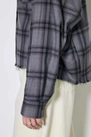 アーバンチェックフリンジショートシャツ 詳細画像