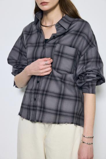 アーバンチェックフリンジショートシャツ 詳細画像