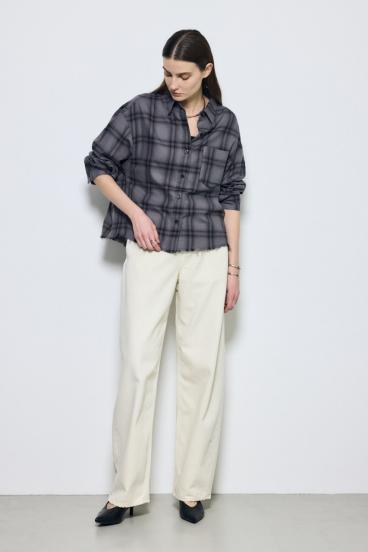 アーバンチェックフリンジショートシャツ 詳細画像