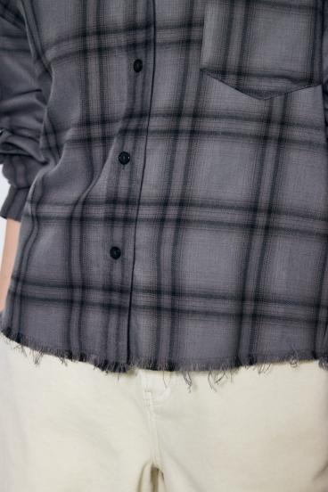 アーバンチェックフリンジショートシャツ 詳細画像