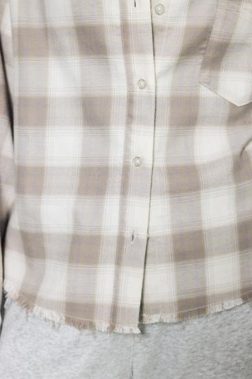 アーバンチェックフリンジショートシャツ 詳細画像