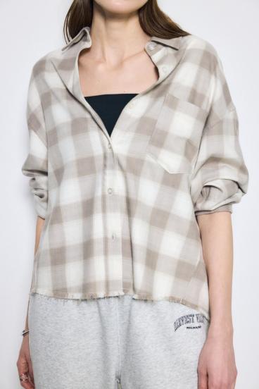 アーバンチェックフリンジショートシャツ 詳細画像