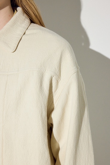 【SS先行アイテム】【着丈バリエ】コットンリネンプリーツブルゾン 詳細画像