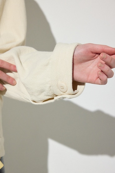 【SS先行アイテム】【着丈バリエ】コットンリネンプリーツブルゾン 詳細画像