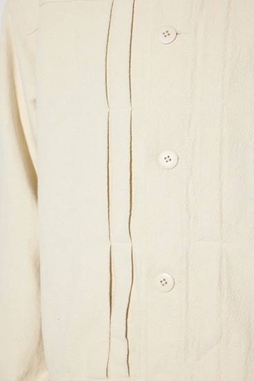 【SS先行アイテム】【着丈バリエ】コットンリネンプリーツブルゾン 詳細画像