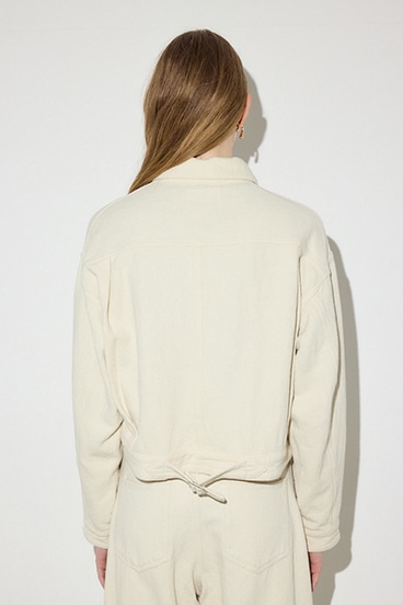 【SS先行アイテム】【着丈バリエ】コットンリネンプリーツブルゾン 詳細画像