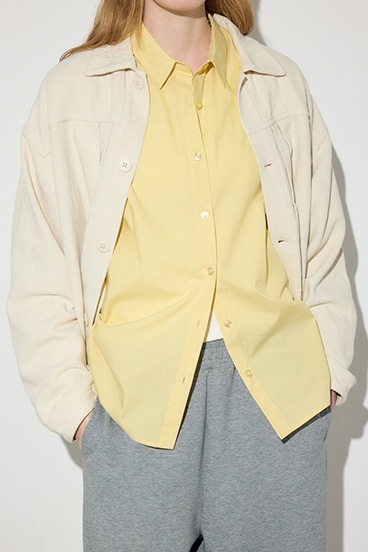 【SS先行アイテム】【着丈バリエ】コットンリネンプリーツブルゾン