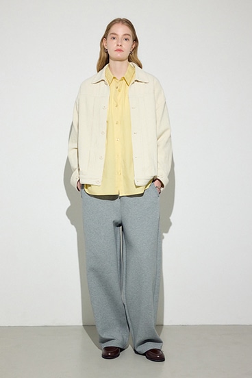 【SS先行アイテム】【着丈バリエ】コットンリネンプリーツブルゾン 詳細画像