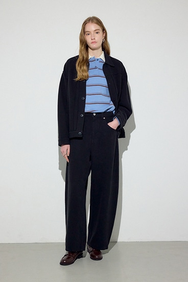 【SS先行アイテム】【着丈バリエ】コットンリネンプリーツブルゾン 詳細画像