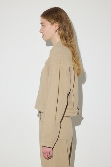 【SS先行アイテム】【着丈バリエ】コットンリネンプリーツブルゾン 詳細画像