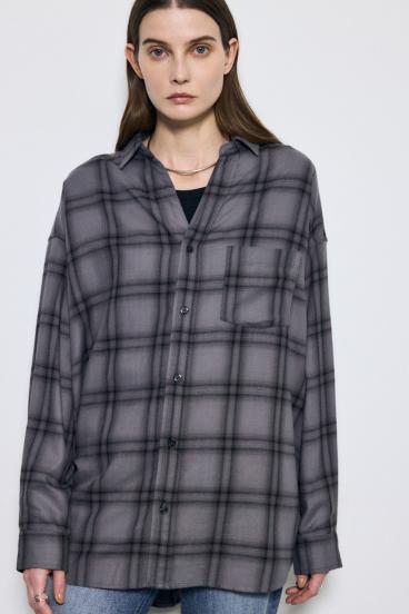 アーバンチェックオーバールーズシャツ