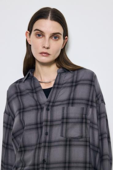 アーバンチェックオーバールーズシャツ 詳細画像