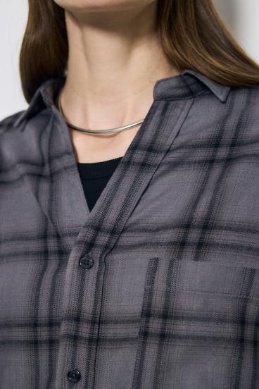 アーバンチェックオーバールーズシャツ 詳細画像