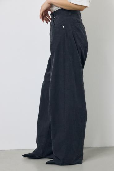 コーデュロイ カーブワイドパンツ 詳細画像