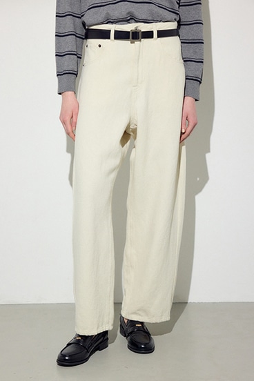 【SS先行アイテム】コットンリネンカーブワイドパンツ