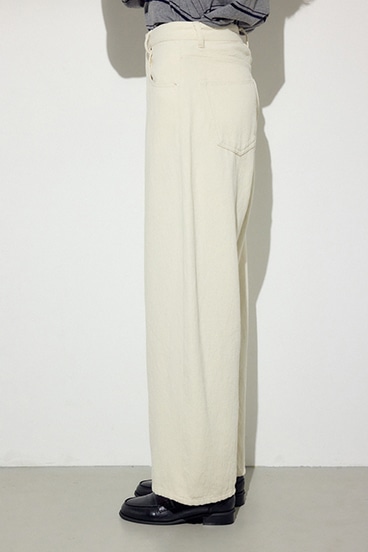 【SS先行アイテム】コットンリネンカーブワイドパンツ 詳細画像