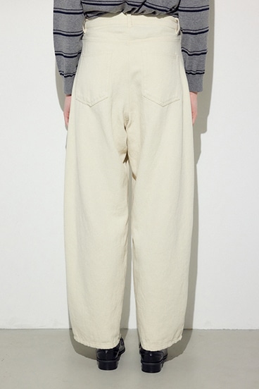 【SS先行アイテム】コットンリネンカーブワイドパンツ 詳細画像