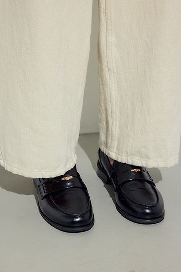 【SS先行アイテム】コットンリネンカーブワイドパンツ 詳細画像