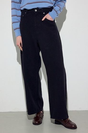 【SS先行アイテム】コットンリネンカーブワイドパンツ