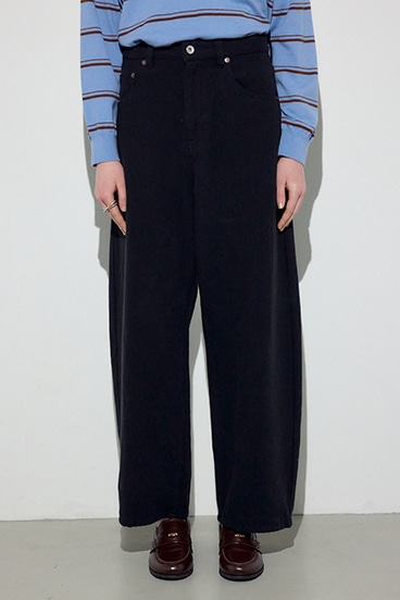 【SS先行アイテム】コットンリネンカーブワイドパンツ 詳細画像