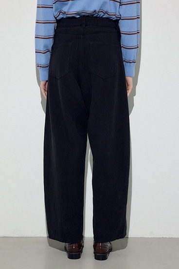 【SS先行アイテム】コットンリネンカーブワイドパンツ 詳細画像