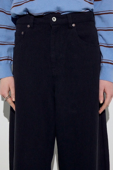 【SS先行アイテム】コットンリネンカーブワイドパンツ 詳細画像