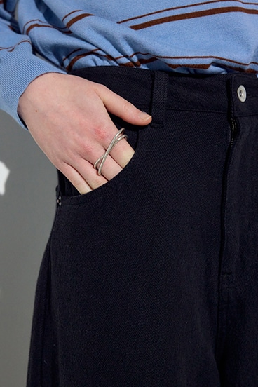 【SS先行アイテム】コットンリネンカーブワイドパンツ 詳細画像