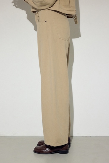 【SS先行アイテム】コットンリネンカーブワイドパンツ 詳細画像