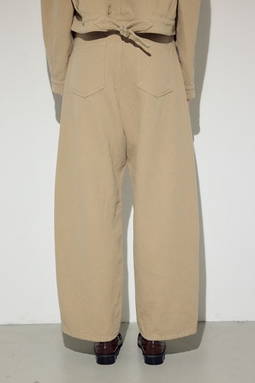 【SS先行アイテム】コットンリネンカーブワイドパンツ 詳細画像