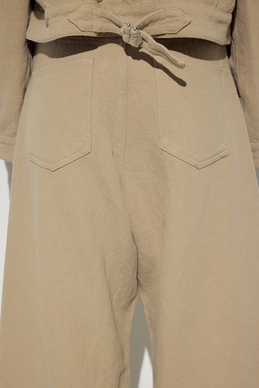 【SS先行アイテム】コットンリネンカーブワイドパンツ 詳細画像