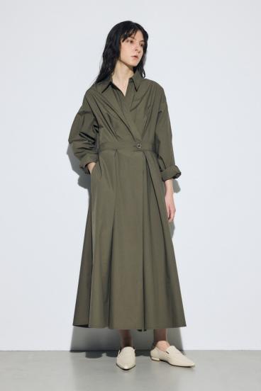 ウエストマークロングシャツワンピース