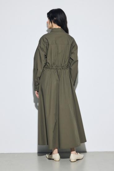 ウエストマークロングシャツワンピース 詳細画像