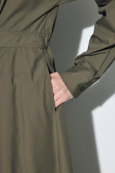 ウエストマークロングシャツワンピース 詳細画像