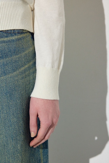 【SS先行アイテム】カシミヤミックスクルーネックニット 詳細画像