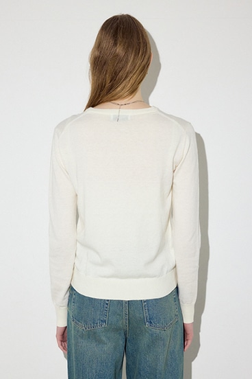 【SS先行アイテム】カシミヤミックスクルーネックニット 詳細画像