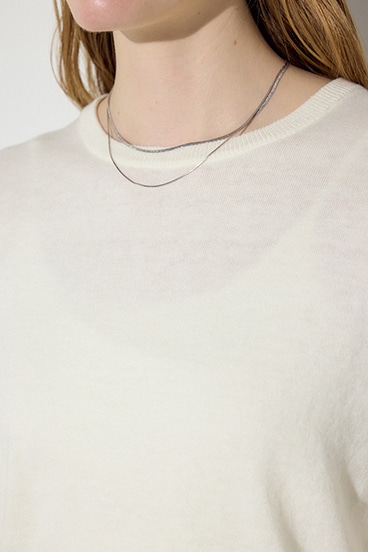 【SS先行アイテム】カシミヤミックスクルーネックニット 詳細画像