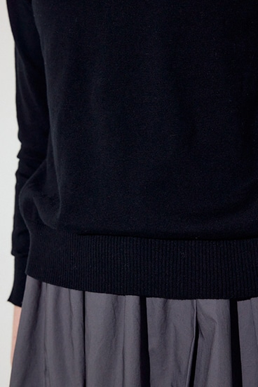 【SS先行アイテム】カシミヤミックスクルーネックニット 詳細画像